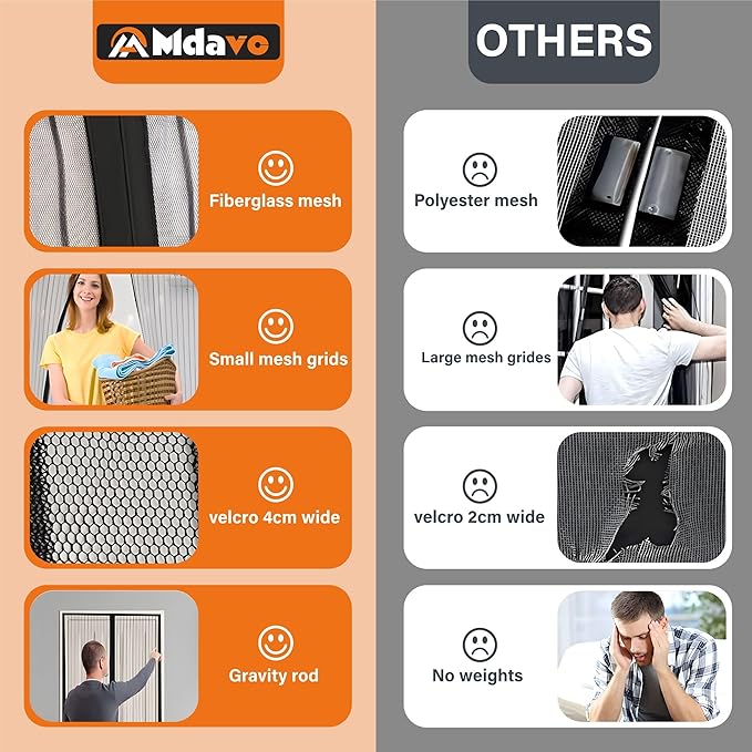 Magnetic Screen Door, Keep Bugs Out, Pet & Kid Friendly，Works - Image 6