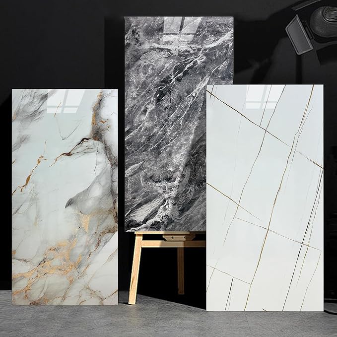 Wall Panels Peel and Stick，PVC Imitation Artificial Marble Tiles Sticker，10 pcs - Image 8