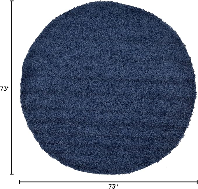 Unique Loom Solid Shag Collection Area Rug - Image 2
