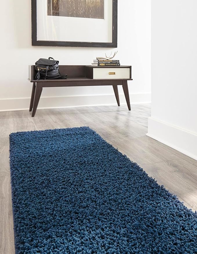 Unique Loom Solid Shag Collection Area Rug - Image 2
