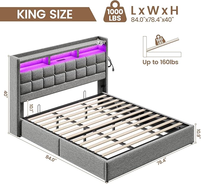 Lift Up King Size Bed Frame - Image 2