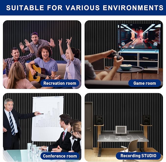 4 Pack Acoustic Foam Panels, Sound Absorbing Panels, Sound Insulation - Image 7