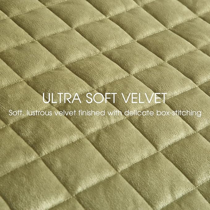 Powdion Velvet Quilt King, Luxurious King Size Quilt Bedding Set 3 Pieces Soft - Image 3