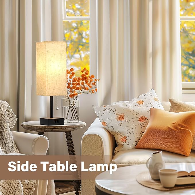 Bedside Table Lamps for Bedroom Set of 2 - Image 6
