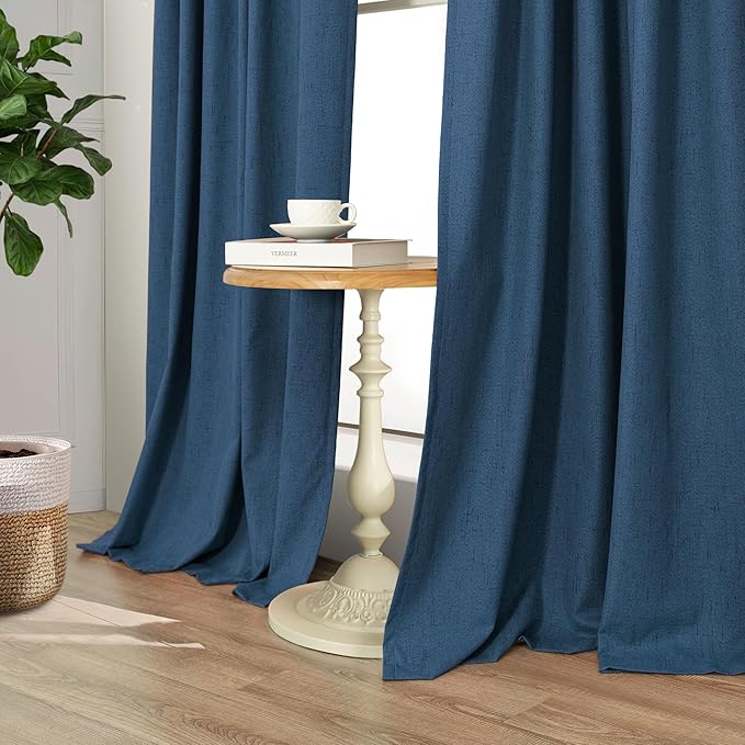 Navy Blue Small Blackout Curtains - Image 9