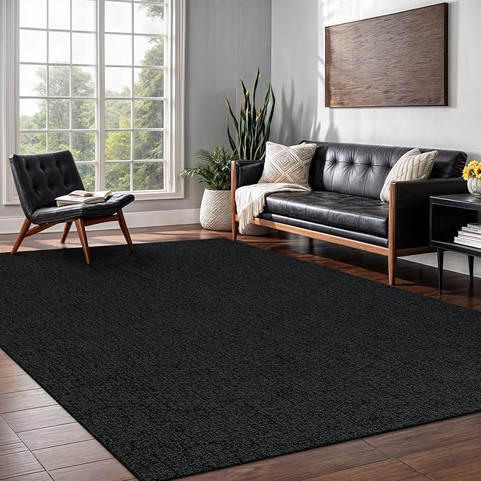 Easy Jute Rug 4x6 Indoor Outdoor Natural Rugs Solid Fiber Rug Woven Area Rug by LenaRug