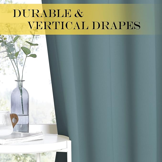 NICETOWN Greyish Blue Blackout Curtains - Image 4