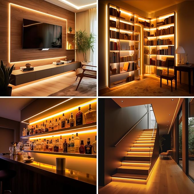 COB LED Strip Light 2700K, 24ft Dimmable Warm White LED Strip Light, DC24V Tape - Image 7