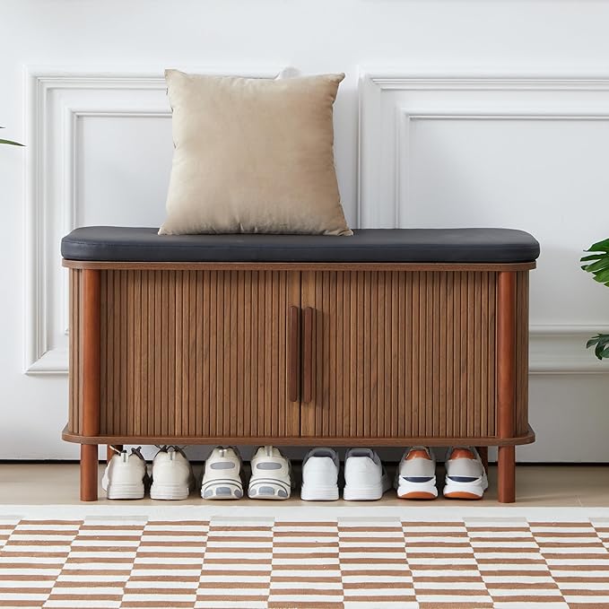Shoe Bench, Entryway Shoe Cabinet by EnjoyaWarmandCozyLife