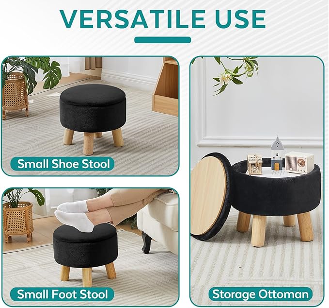 FIMIVIBI Small Foot Stool Ottoman - Image 5