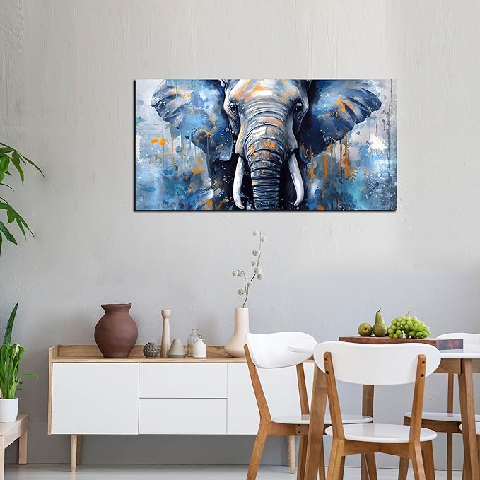 ENTANUB Elephant Wall Art for Bedroom, Animal Canvas Wall Art for Living Room - Image 4
