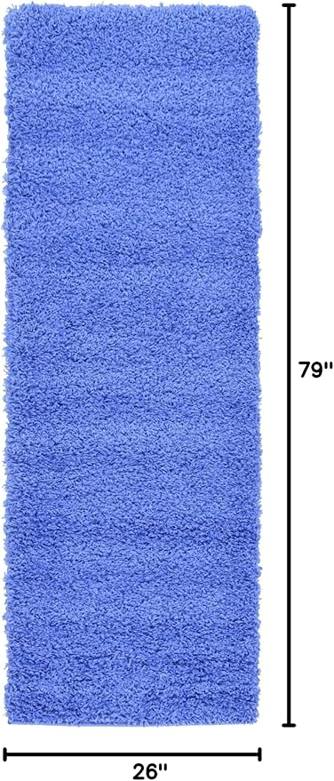 Unique Loom Solid Shag Collection Area Rug - Image 2