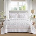 MarCielo 3-Piece 100% Cotton Oversized Bedspread Lightweight Quilt Coverlet by MarCielo