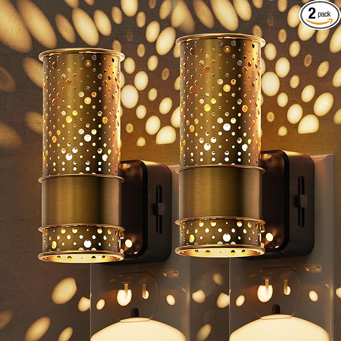 L LOHAS LED Night Light, 2 Pack Dimmable Night Lights Plug into Wall, Vintage by LLOHASLED