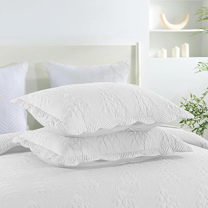 MarCielo 3-Piece Christmas Quilt 100% Cotton Oversized Bedspread Lightweight - Image 4