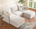 ABCASA 102.6" U Shaped Modular Sectional Sofa, 5 Seater Couch by ABCASA