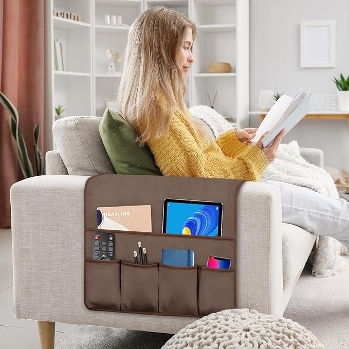 TV Remote Control Holder Couch Caddy, Non-slip Bedside Caddy Organizer - Image 3