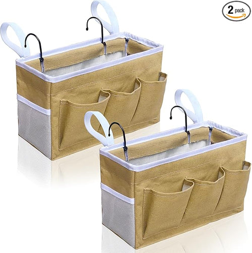 2pcs Bedside Caddy Storage Organizer, Hanging Bag Holder by KANRICHU