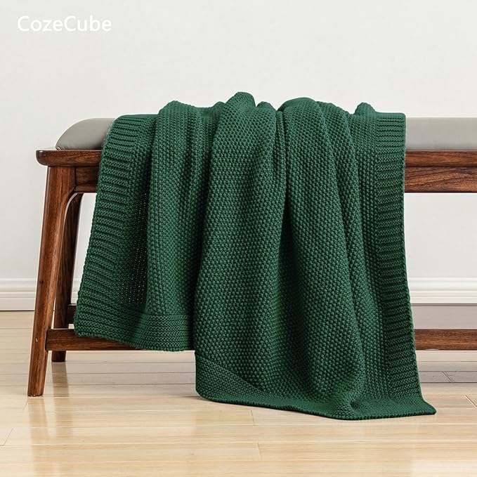 CozeCube Christmas Green Throw Blanket - Image 3