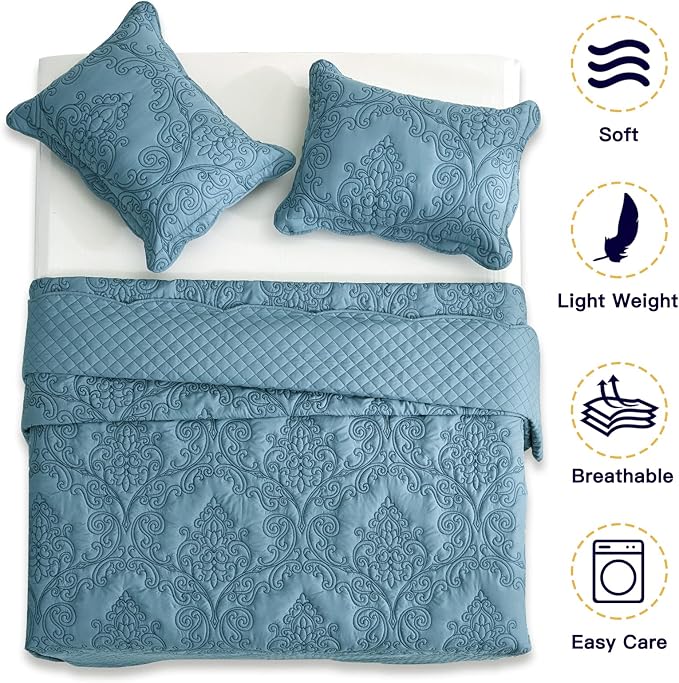 CHIXIN Oversized Bedspread Coverlet Set King Size - Image 3