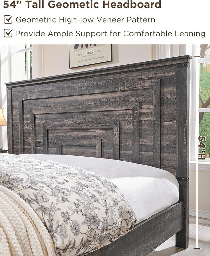 T4TREAM Farmhouse King Size Bed Frame - Image 5