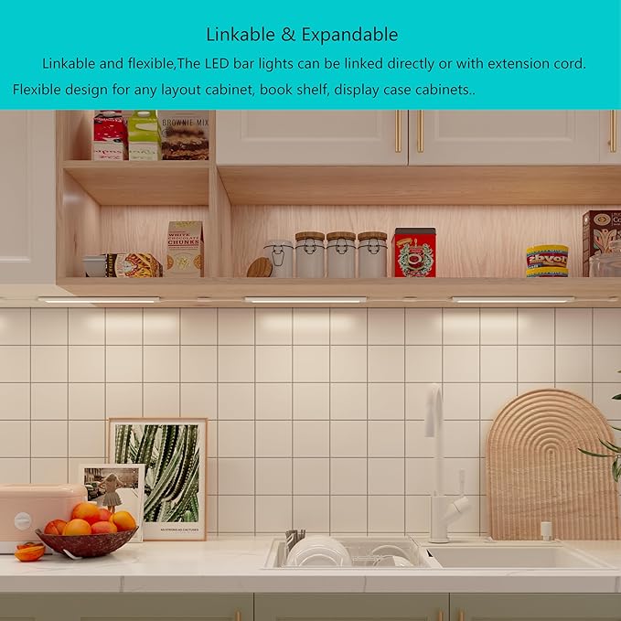 Smart Under Cabinet Lighting Strip Lights White & Color Changing Dimmable Work - Image 5