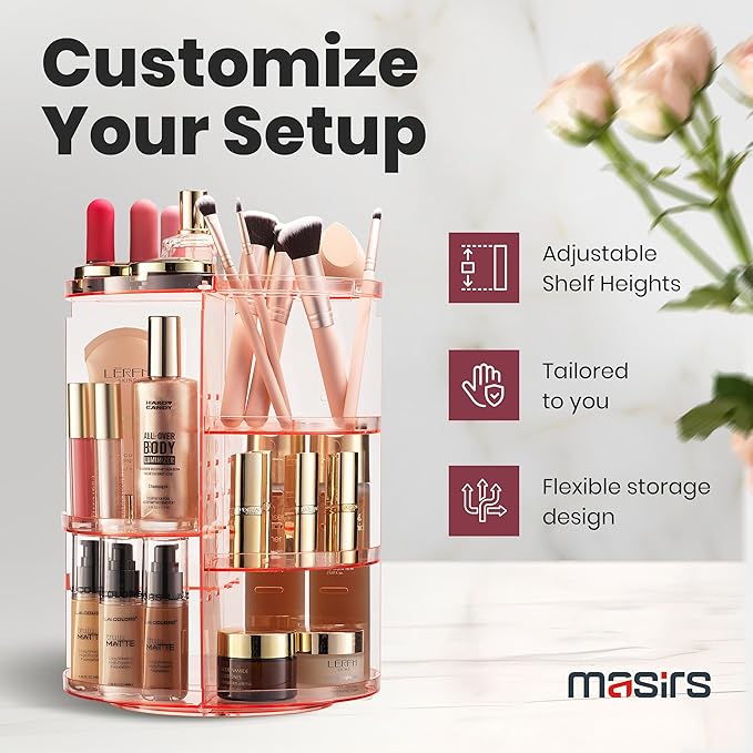 Masirs 360 Rotating Makeup Organizer - Image 3