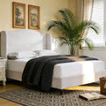 King Size Bed Frame with 54" Extra Tall Headboard by Unknown