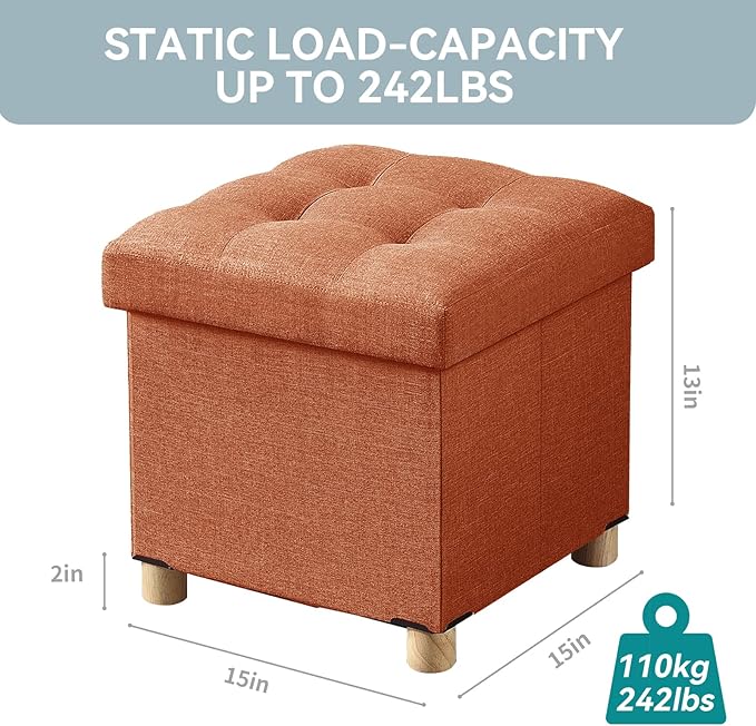 BRIAN & DANY Ottoman with Storage, Small Storage Ottoman - Image 2