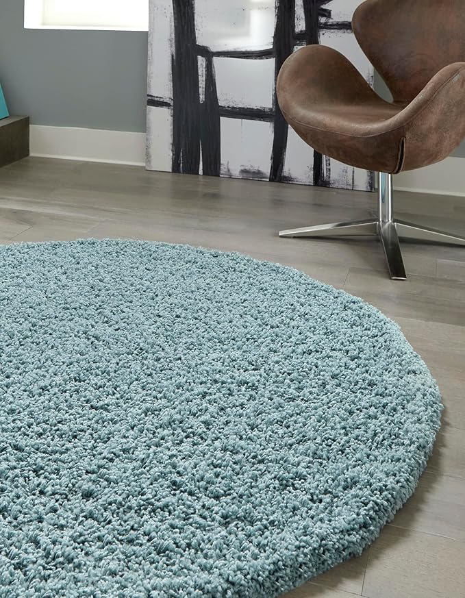Unique Loom Solid Shag Collection Area Rug - Image 3