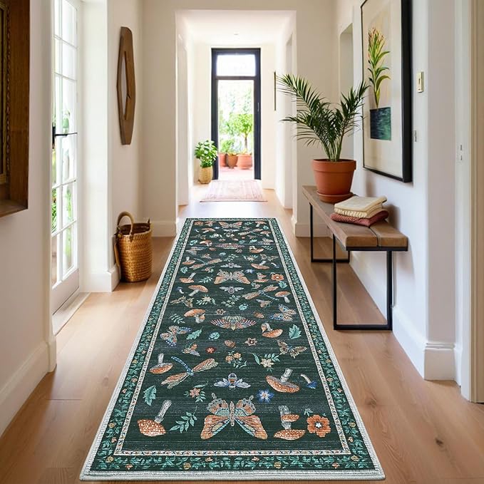 2.5x10 Runner Rug for Hallway Washable Kitchen Rugs Non Slip by ROYHOME