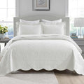MarCielo 3-Piece 100% Cotton Oversized Bedspread Lightweight Quilt Coverlet by MarCielo
