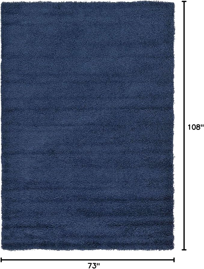 Unique Loom Solid Shag Collection Area Rug - Image 2