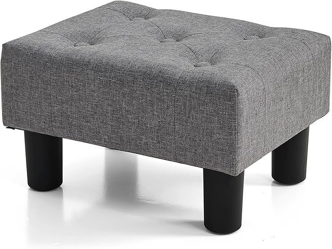 BRIAN & DANY Small Foot Stool, Linen Foot Stools by BRIANDANY