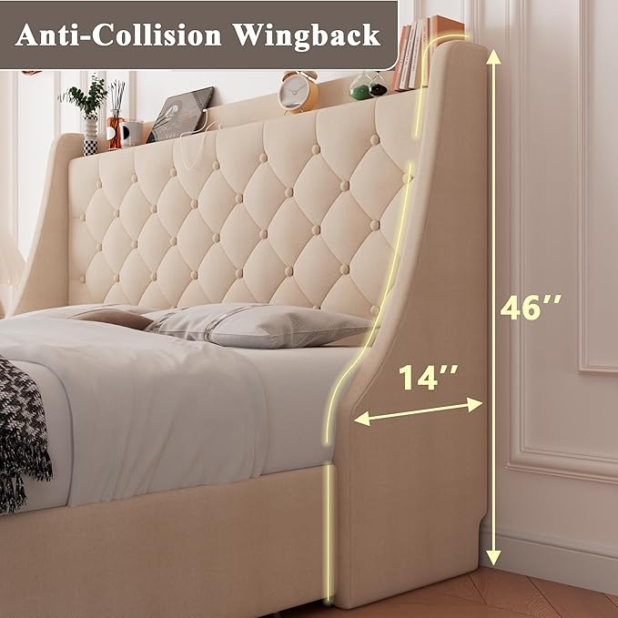 Feonase Upholstered Queen Bed Frame - Image 2