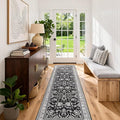 3x12 Machine Washable Floral Rugs: Long Runner Rugs by OLFRUGDTRUG