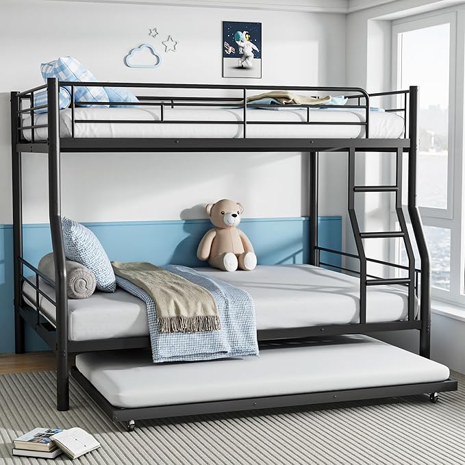 Full XL Over Queen Bunk Bed by Mixcous