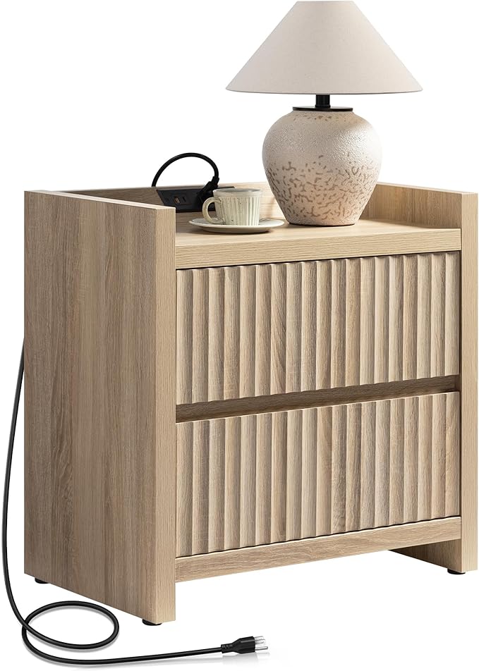 SICOTAS Night Stand Fluted Nightstands - Image 8