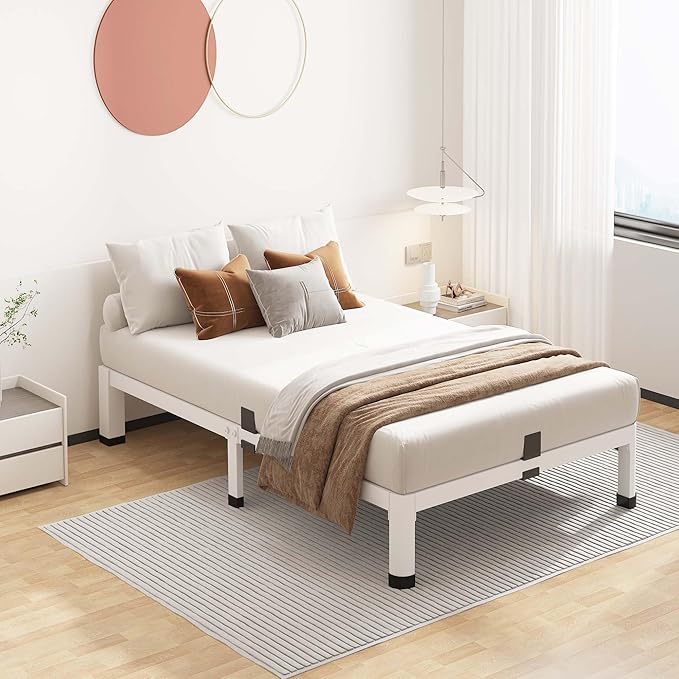 ROIL 10 Inch White Twin Bed Frame - Image 7