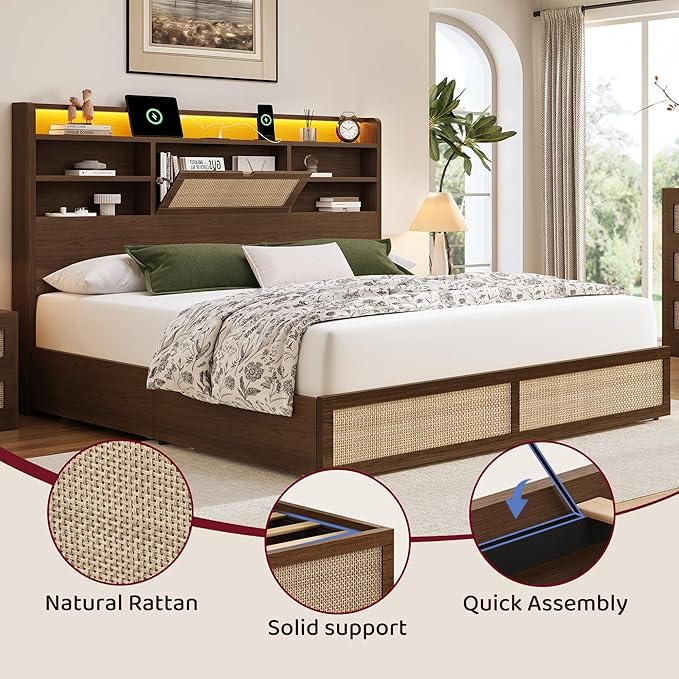 Queen Size Rattan Bed Frame - Image 8