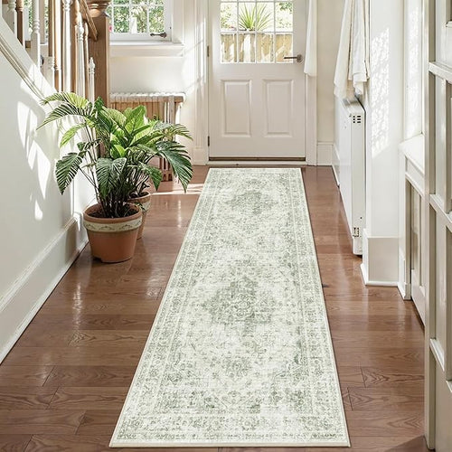 2x6 Hallway Washable Runner Rug Vintage Non-Slip Soft Kitchen Mat Boho by HOME