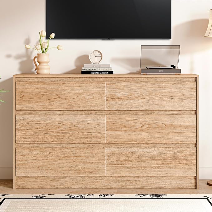 6 Drawer Dresser, Wooden Bedroom Drawer Dresser - Image 8