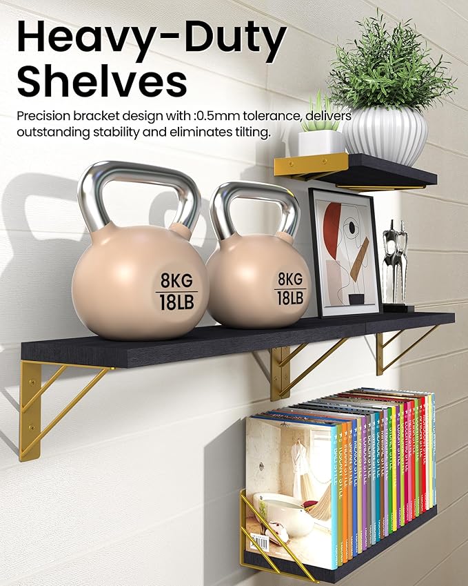 BAYKA Floating Shelves for Bedroom Decor, Wall Shelves for Storage, Wall - Image 7