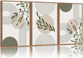 Yeehomedec Boho Sage Green Framed Canvas Wall Art, Mid Century Modern Wall Decor by Unknown