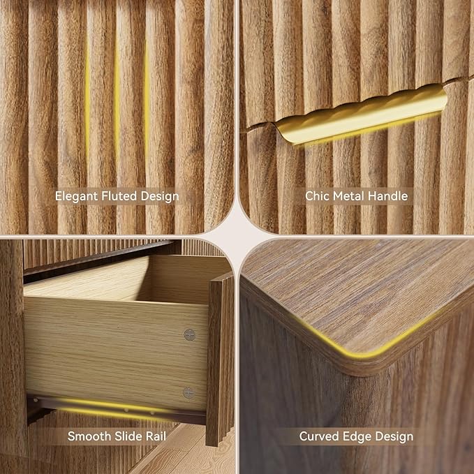CARPETNAL Fluted 7 Drawer Dresser - Image 5