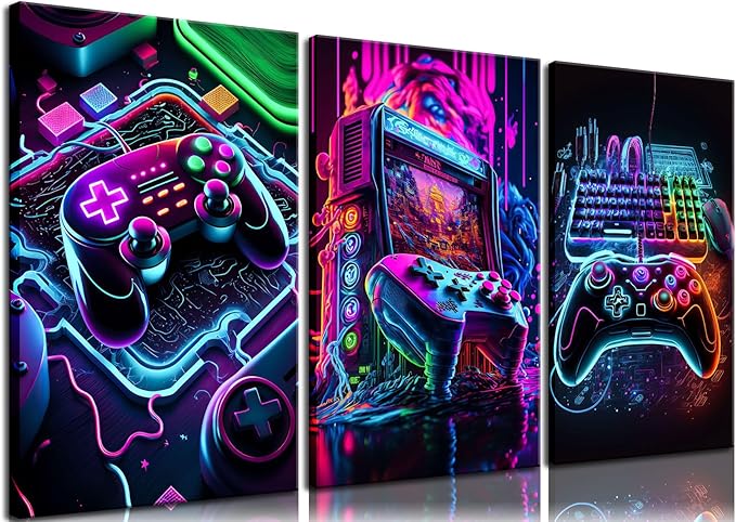 Game Room Decor Posters Set of 3 by BGFCEWallArt