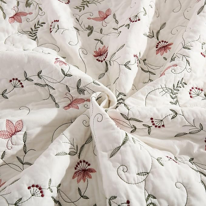 MarCielo 3-Piece 100% Cotton Oversized Bedspread Lightweight Quilt Coverlet - Image 7
