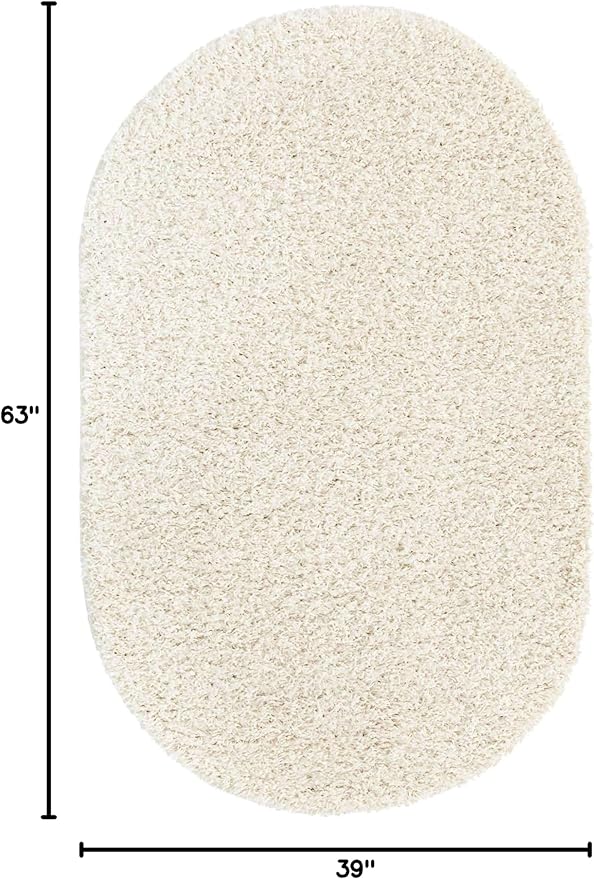 Unique Loom Solid Shag Collection Area Rug - Image 2