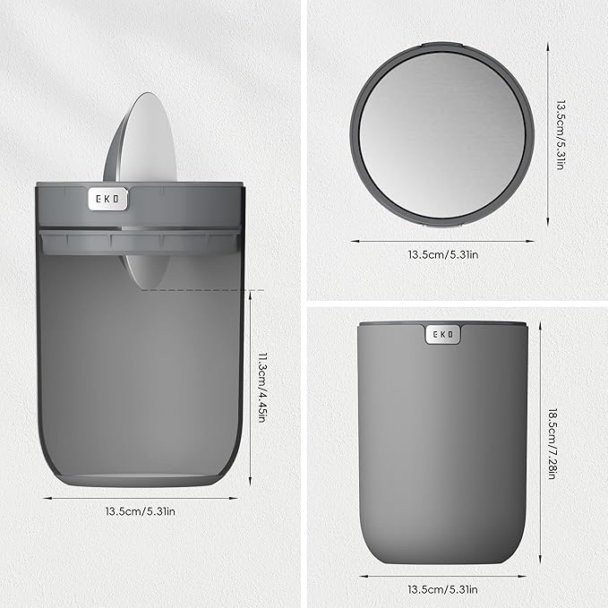 EKO Fandy 0.58 Gal/2.2L Mini Trash Can - Image 2