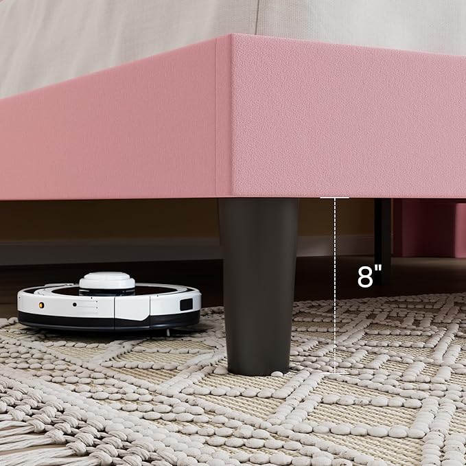 SHA CERLIN Full Size Velvet Upholstered Platform Bed Frame - Image 8